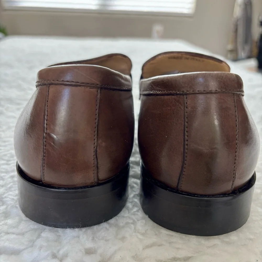 Mercanti Fiorentini Brown Genuine Leather Loafers size 9.5 M